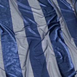Velvet Stripe Table Runner in Navy