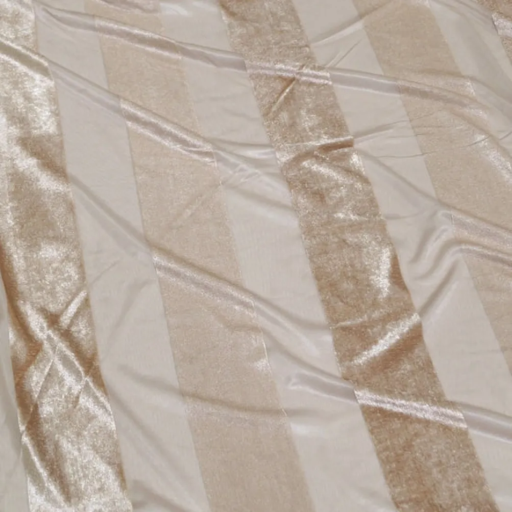 Velvet Stripe Table Runner in Champagne
