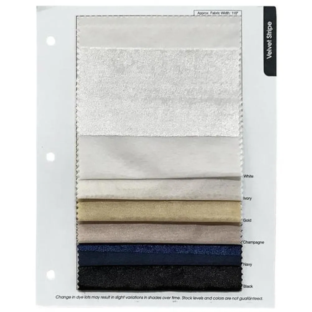 Velvet Stripe Table Runner in Champagne