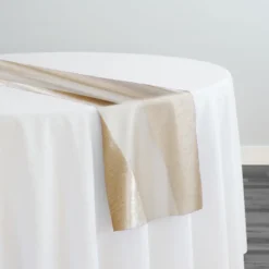 Velvet Stripe Table Runner in Champagne