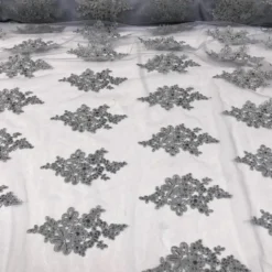 Venetian Lace Table Runner in Silver