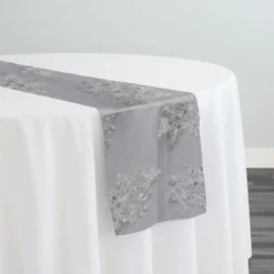 Venetian Lace Table Runner in White