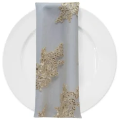 Venetian Lace (w/ Poly Lining) Table Napkin in Ivory