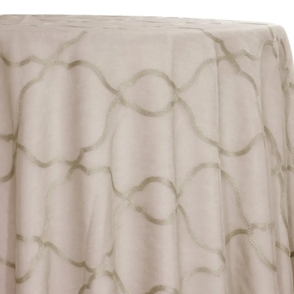 Vertigo Sheer Table Linen in Champagne