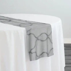 Vertigo Sheer Table Runner in Gray