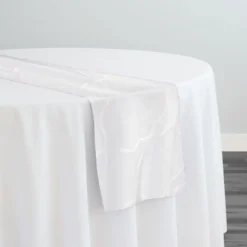 Vertigo Sheer Table Runner in White