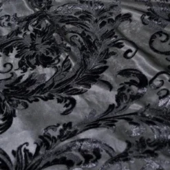 Victorian Jacquard Sheer Table Linen in Black