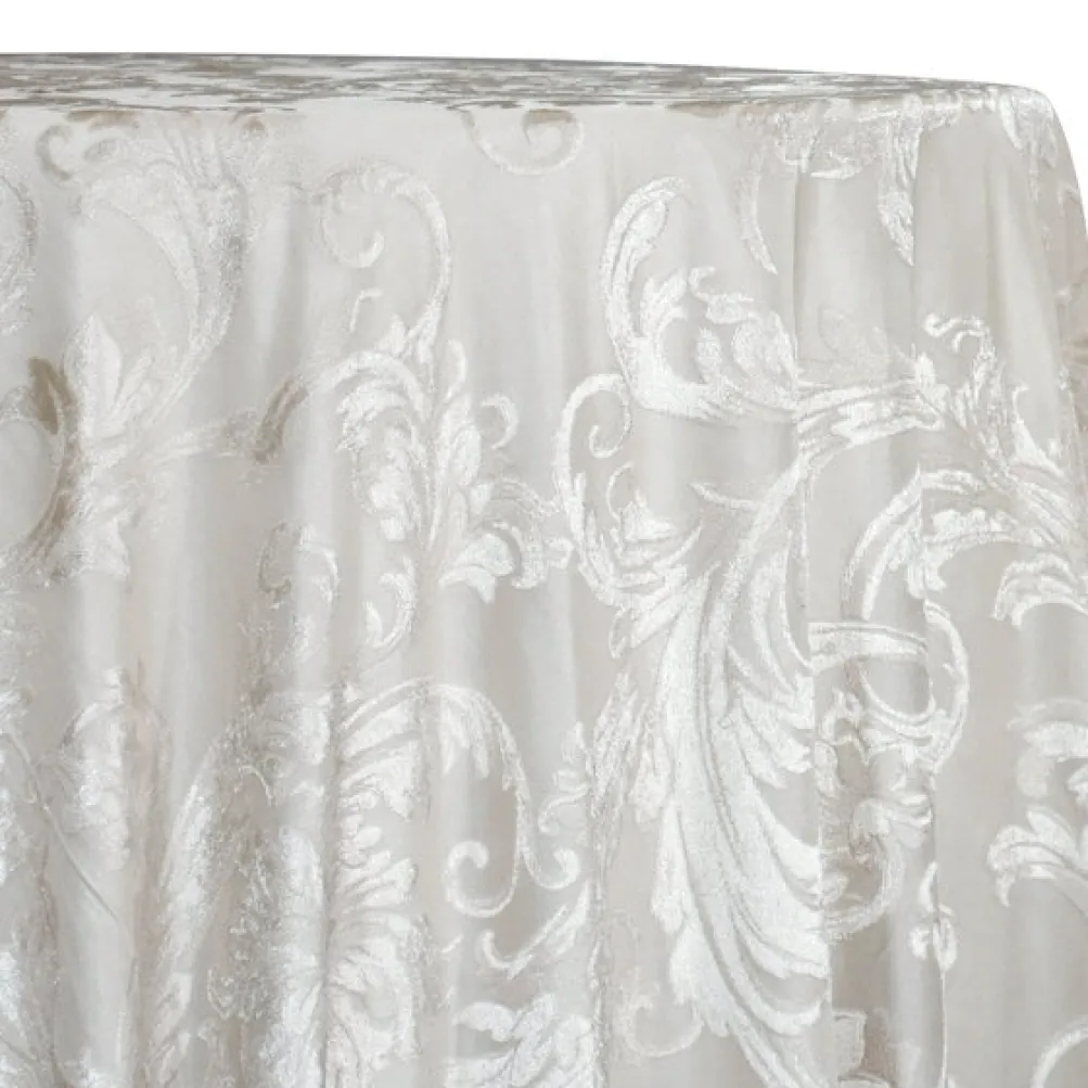 Victorian Jacquard Sheer Table Linen in Ivory