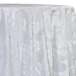 Victorian Jacquard Sheer Table Linen in White