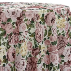 Vintage Canvas Rose Table Linen