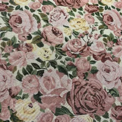 Vintage Canvas Rose Table Runner