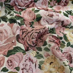 Vintage Canvas Rose Table Runner