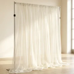 Voile Drapery Panel in Ivory