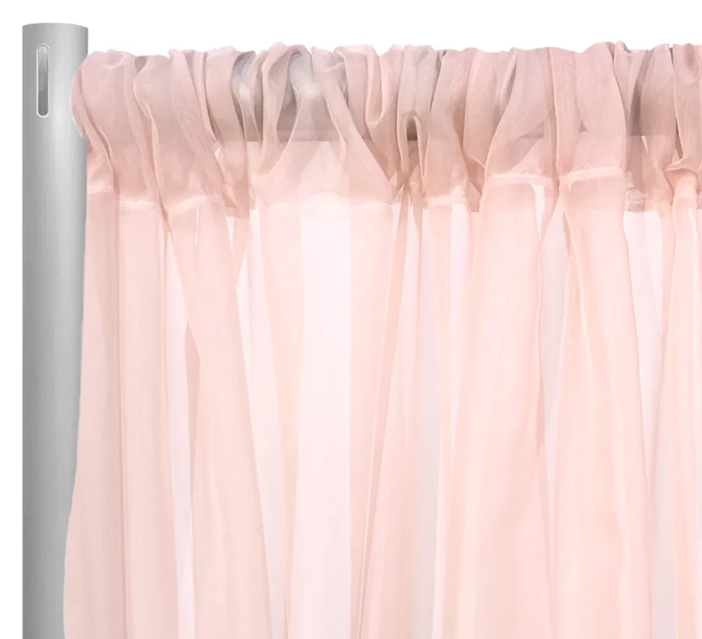 Voile Drapery Panel in Pink 37