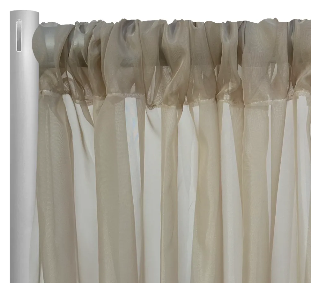 Voile Drapery Panel in Taupe 1184