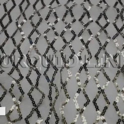 Vortex Sequins Table Linen in Silver