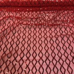 Vortex Sequins Table Linen in Red