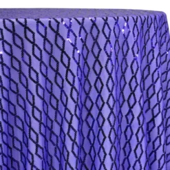 Vortex Sequins Table Linen in Purple