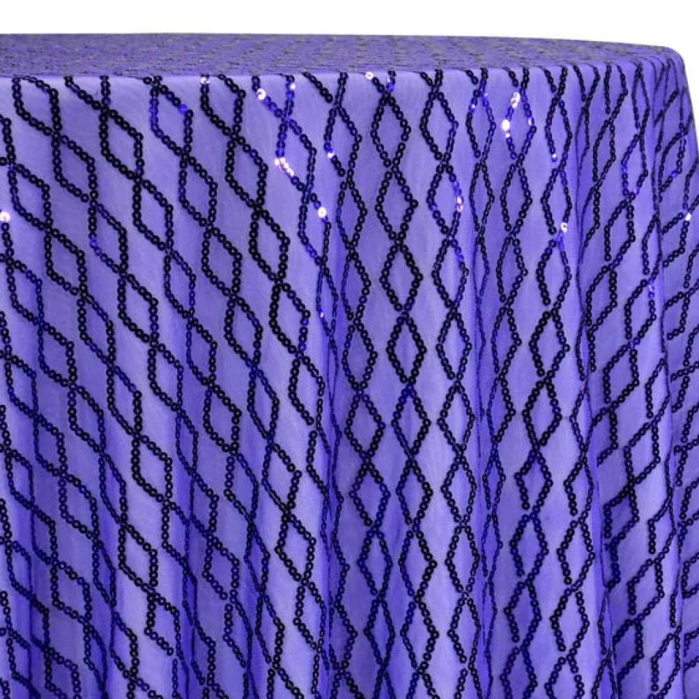 Vortex Sequins Table Linen in Purple