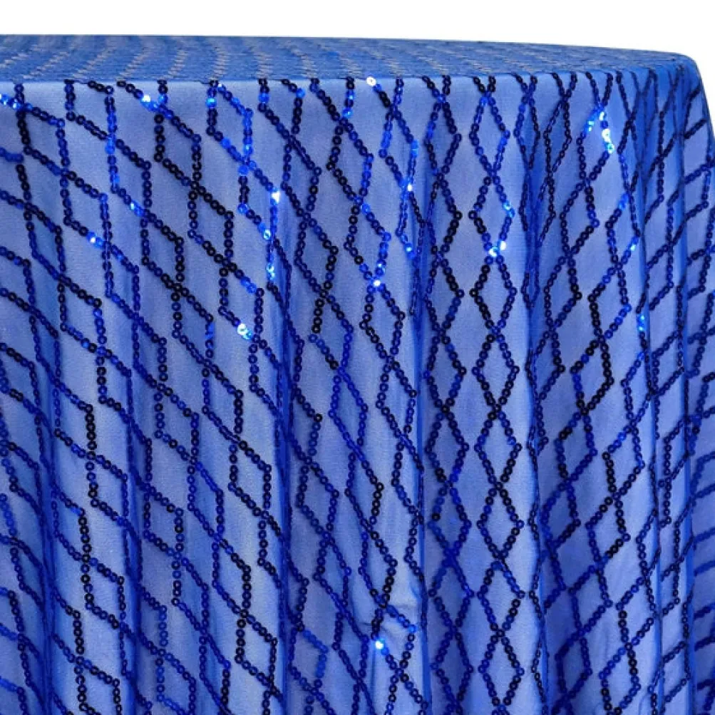 Vortex Sequins Table Linen in Royal