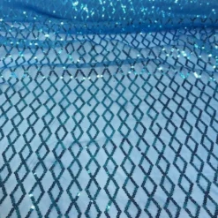 Vortex Sequins Table Linen in Turquoise
