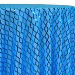 Vortex Sequins Table Linen in Turquoise