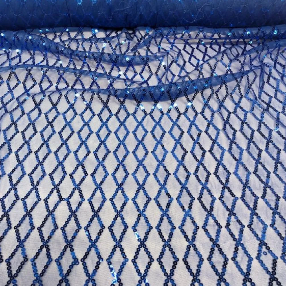 Vortex Sequins Table Runner in Royal