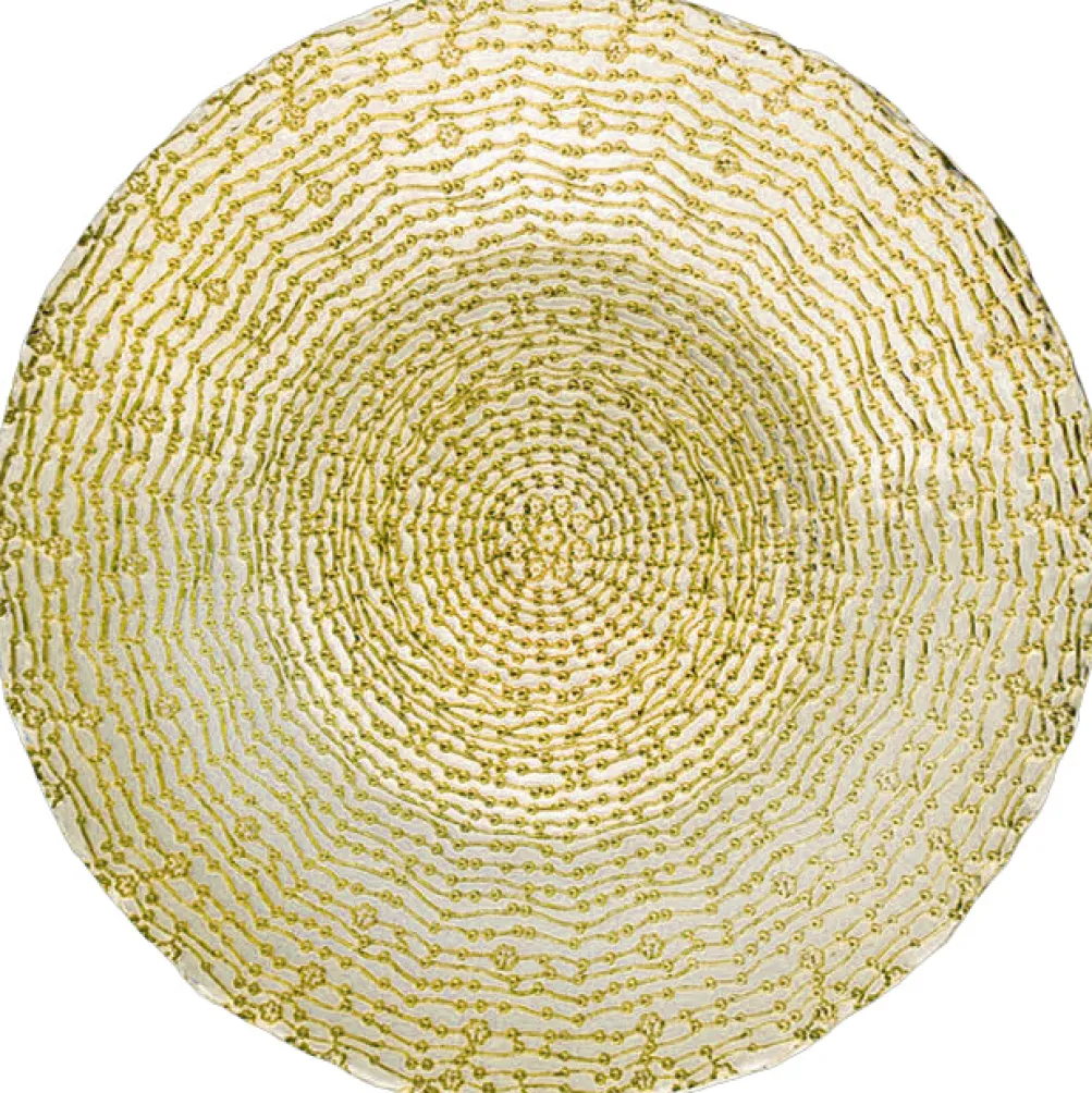 Webbed - Glass Charger Plate in Gold (Item # 0291)