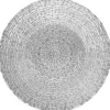 Webbed - Glass Charger Plate in Silver (Item # 0291)