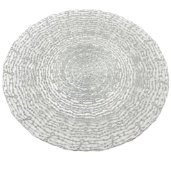 Webbed - Glass Charger Plate in Silver (Item # 0291)