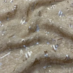 Zenya Sequins Table Linen in Champagne