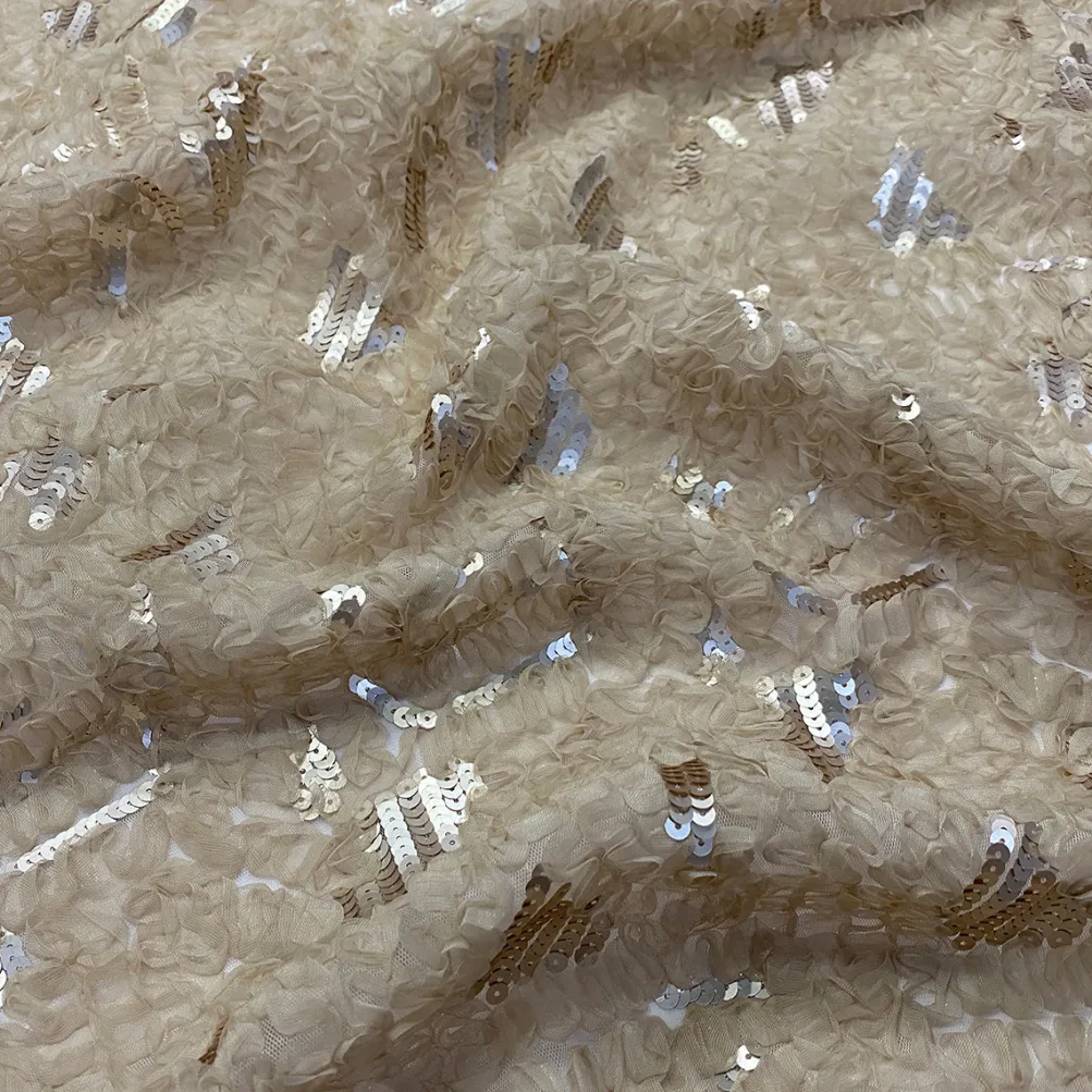 Zenya Sequins Table Linen in Champagne