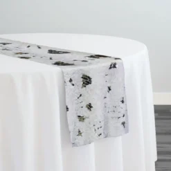 Zenya Sequins Table Runner in White