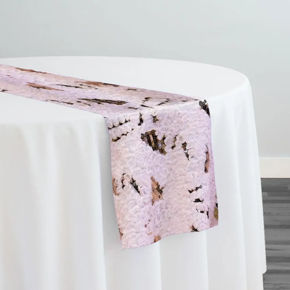Zenya Sequins Table Runner in Blush