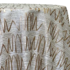 Zion Jacquard Table Linen in Gold
