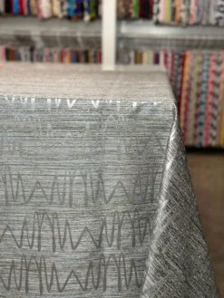 Zion Jacquard Table Linen in Silver