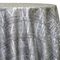 Zion Jacquard Table Linen in Silver