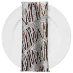 Zion Jacquard Table Napkin in Copper