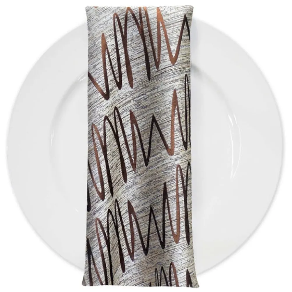 Zion Jacquard Table Napkin in Copper