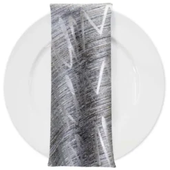 Zion Jacquard Table Napkin in Silver