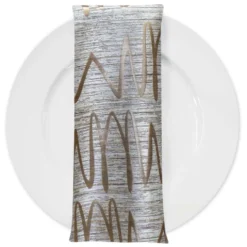Zion Jacquard Table Napkin in Gold